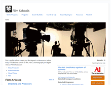 Tablet Screenshot of filmschools.com